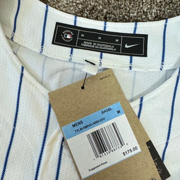 NIKE New York Mets Jersey #1 NWT Size Medium DriFit Engineered Jeff McNeil White - Picture 9 of 16